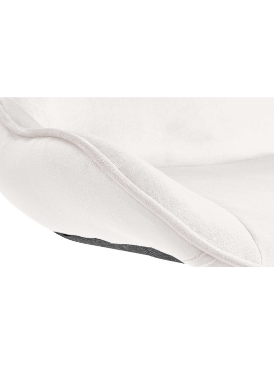 Juego de 2 taburetes de bar Vonore terciopelo, crema Juego de 2 taburetes de bar Vonore terciopelo, crema