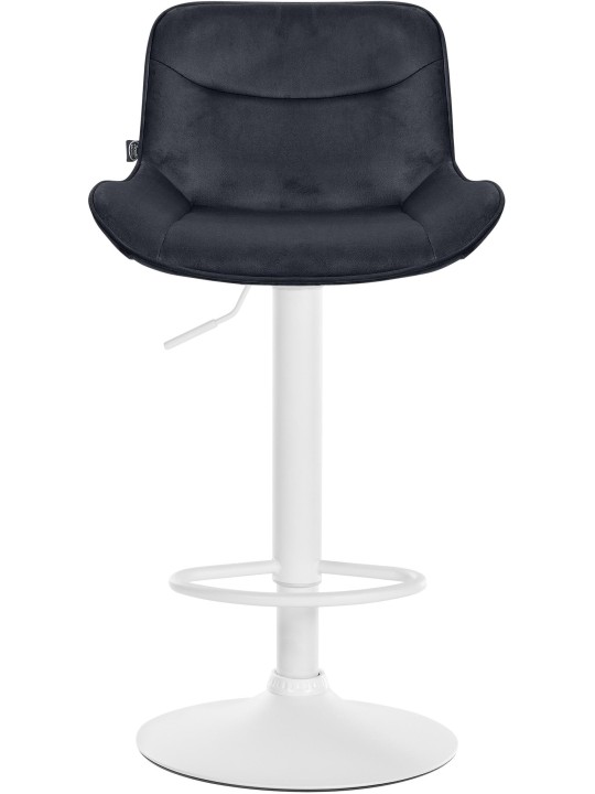 Juego de 2 taburetes de bar Vonore terciopelo, negro Juego de 2 taburetes de bar Vonore terciopelo, negro