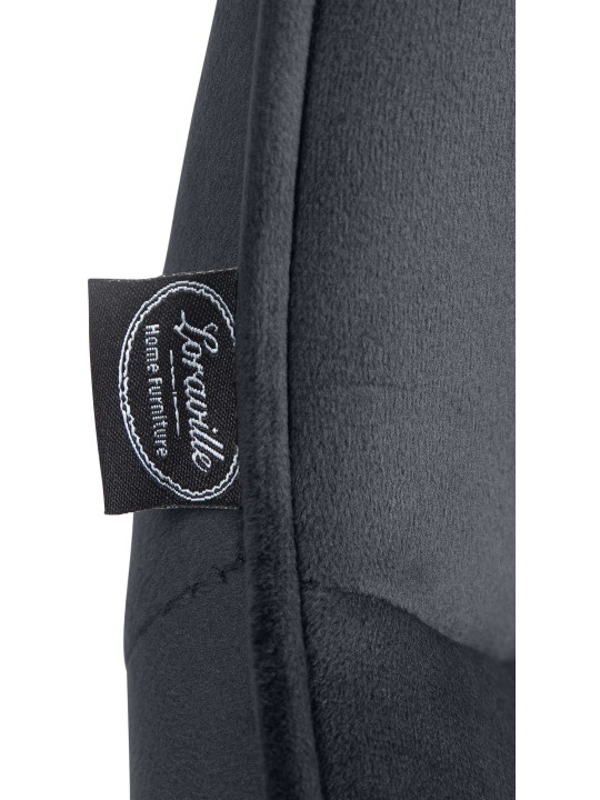 Juego de 2 taburetes de bar Vonore terciopelo, negro Juego de 2 taburetes de bar Vonore terciopelo, negro
