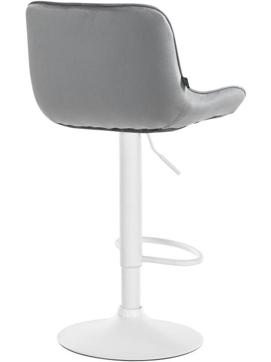 Juego de 2 taburetes de bar Vonore terciopelo, gris Juego de 2 taburetes de bar Vonore terciopelo, gris