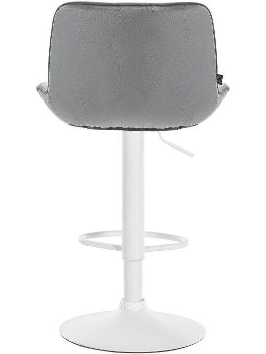 Juego de 2 taburetes de bar Vonore terciopelo, gris Juego de 2 taburetes de bar Vonore terciopelo, gris