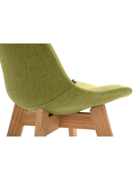 Juego de 2 taburetes de bar Cannes tela natural, verde