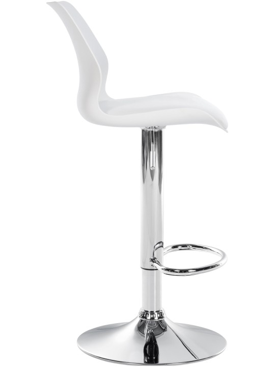 Taburete de bar Gilbert plástico, blanco