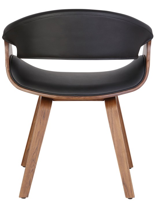 Juego de 2 sillas de comedor Foley piel sintética, roble/negro Juego de 2 sillas de comedor Foley piel sintética, roble/negro