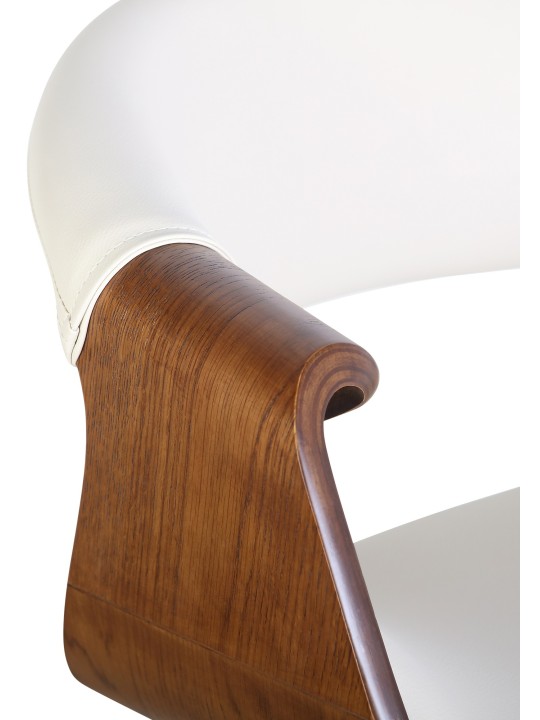 Juego de 2 sillas de comedor Foley piel sintética, roble/crema Juego de 2 sillas de comedor Foley piel sintética, roble/crema