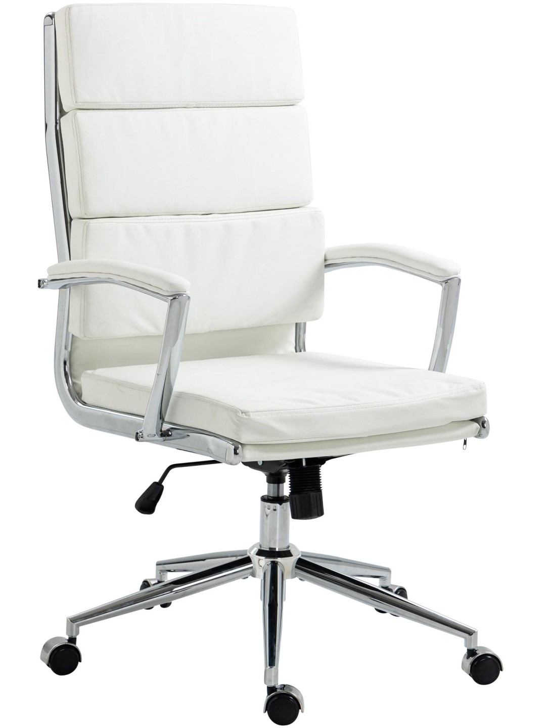 Silla de oficina Cleveland ecopiel, blanco