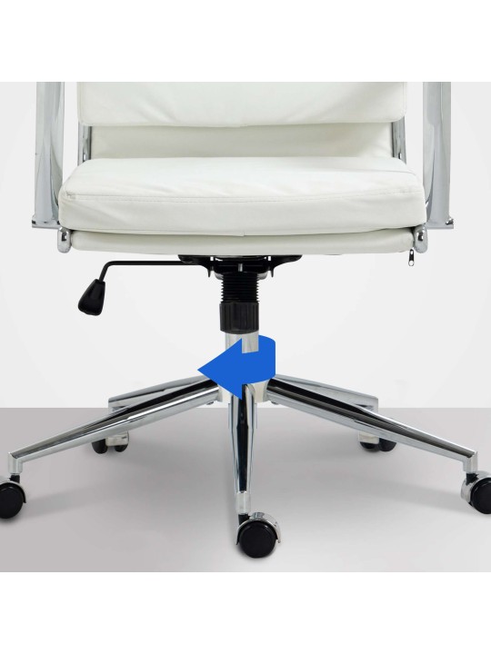 Silla de oficina Cleveland ecopiel, blanco Silla de oficina Cleveland ecopiel, blanco