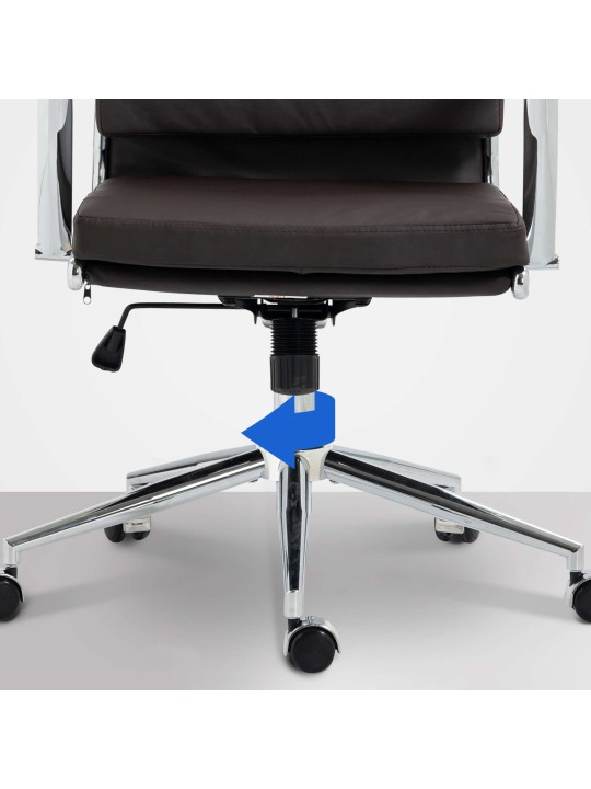 Silla de oficina Cleveland ecopiel, marrón Silla de oficina Cleveland ecopiel, marrón