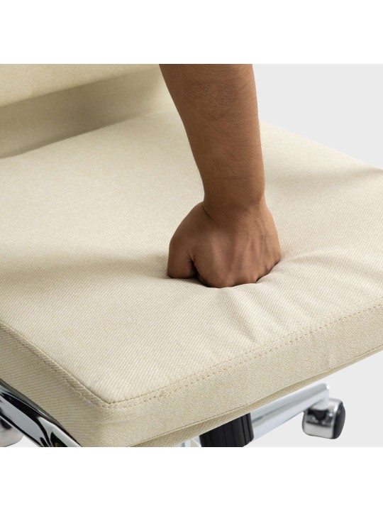 Silla de oficina Cleveland tela, crema Silla de oficina Cleveland tela, crema