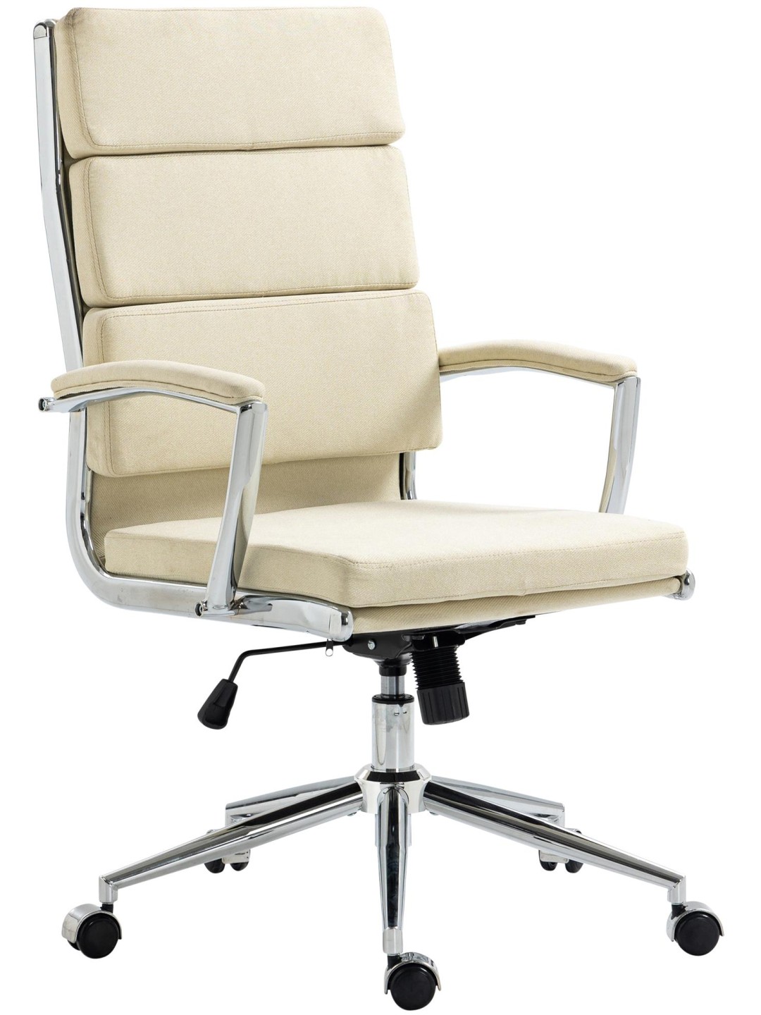 Silla de oficina Cleveland tela, crema