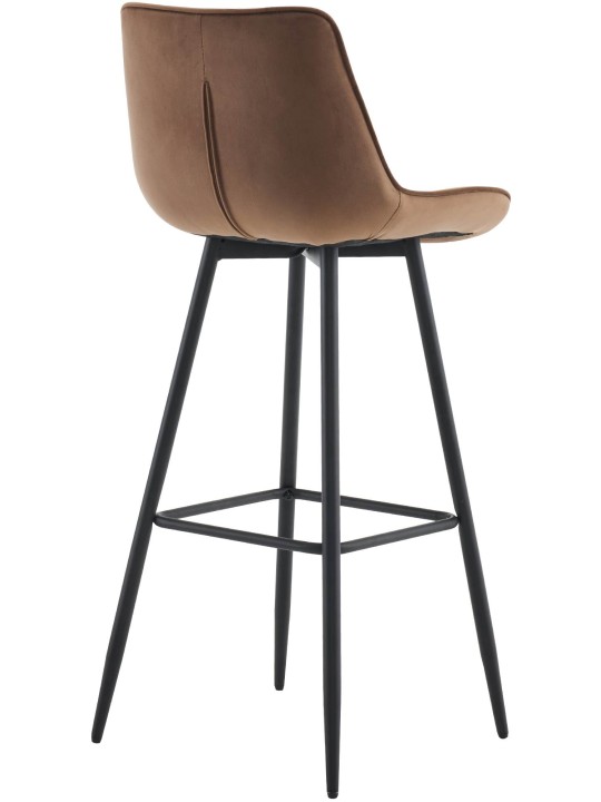 Juego de 2 taburetes de bar Dartford de terciopelo, marrón Juego de 2 taburetes de bar Dartford de terciopelo, marrón