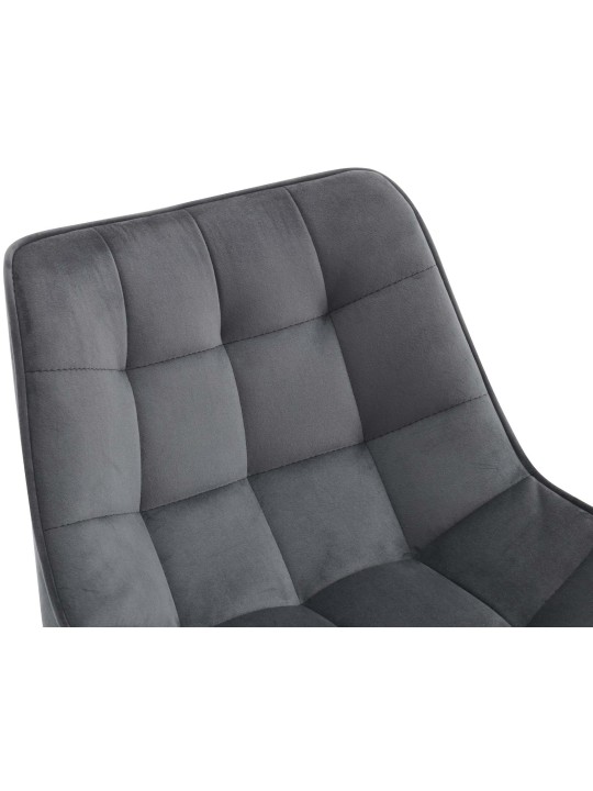 Juego de 2 taburetes de bar Dartford de terciopelo, gris oscuro Juego de 2 taburetes de bar Dartford de terciopelo, gris oscuro