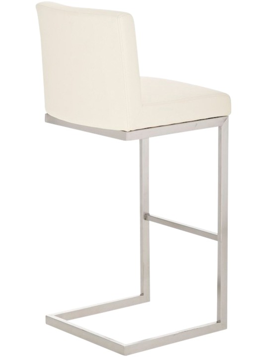 Juego de 2 taburetes de bar Paros de piel sintética, crema Juego de 2 taburetes de bar Paros de piel sintética, crema