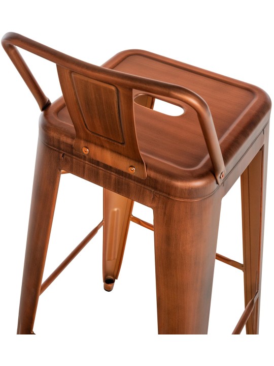 Juego de 2 taburetes de bar Mason, cobre Juego de 2 taburetes de bar Mason, cobre