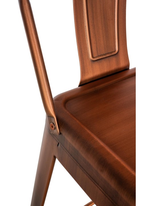 Juego de 4 taburetes de bar Mason, cobre