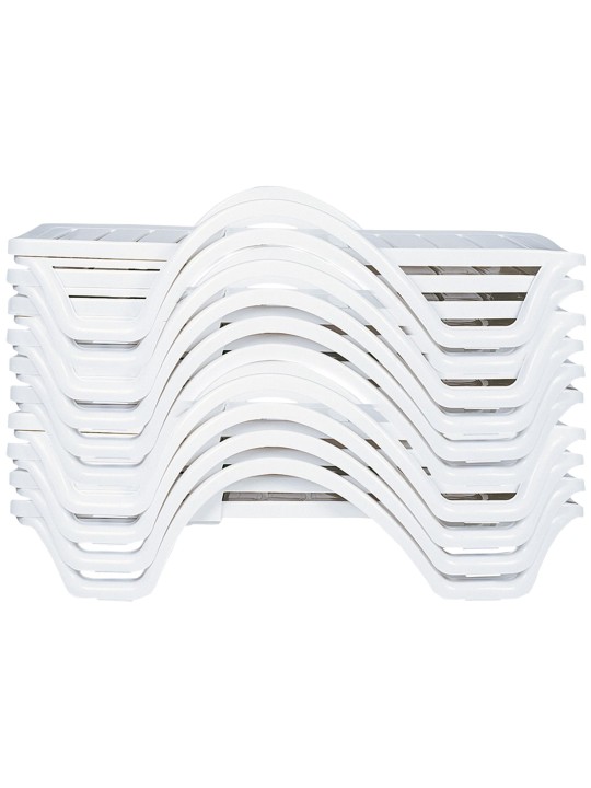 Conjunto de 10 tumbonas Habana, blanco