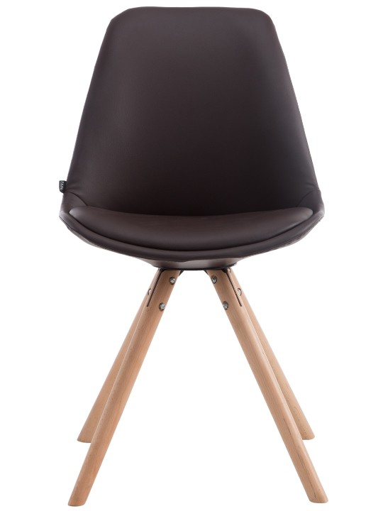 Silla de visita Laval Natura redonda, marrón Silla de visita Laval Natura redonda, marrón