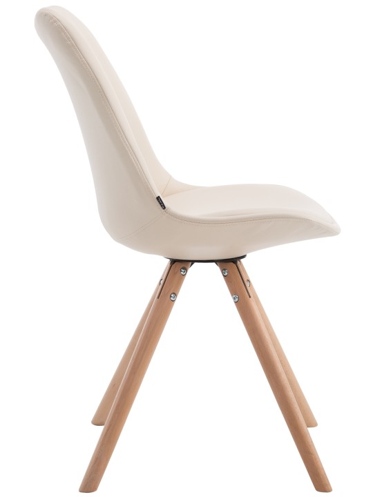 Silla de visita Laval Natura redonda, crema Silla de visita Laval Natura redonda, crema