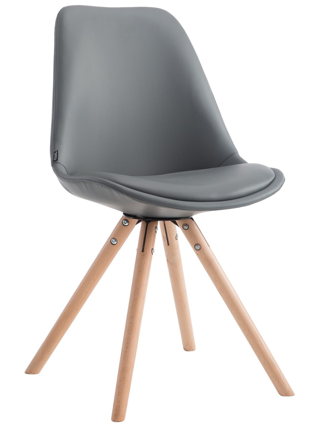 Silla de visita Laval Natura redonda, gris