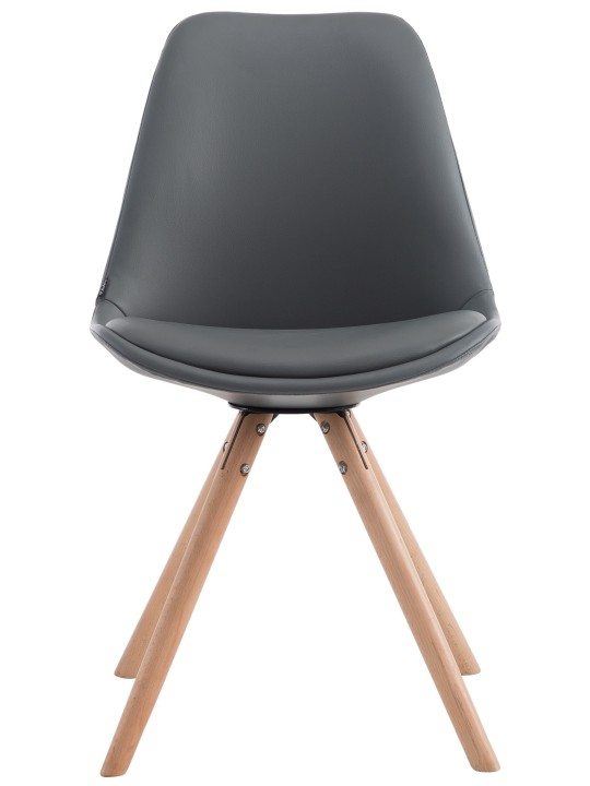 Silla de visita Laval Natura redonda, gris Silla de visita Laval Natura redonda, gris