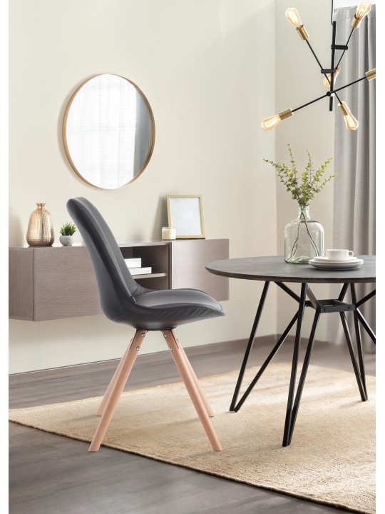 Silla de visita Laval Natura redonda, negro Silla de visita Laval Natura redonda, negro