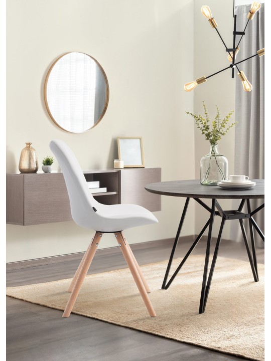 Silla de visita Laval Natura redonda, blanco Silla de visita Laval Natura redonda, blanco