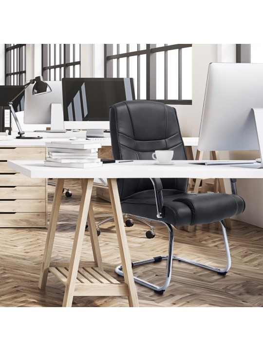 Silla de visita Atila, negro