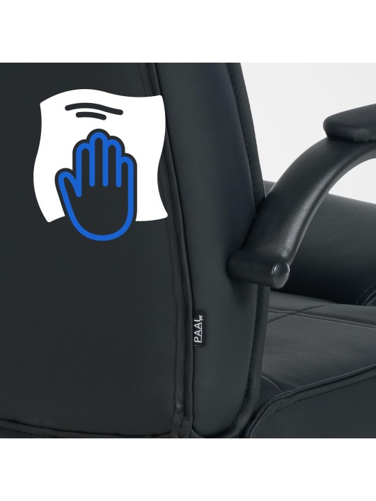 Silla de visita Atila, negro/negro