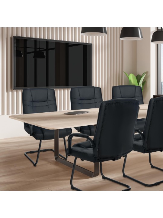 Silla de visita Atila, negro/negro