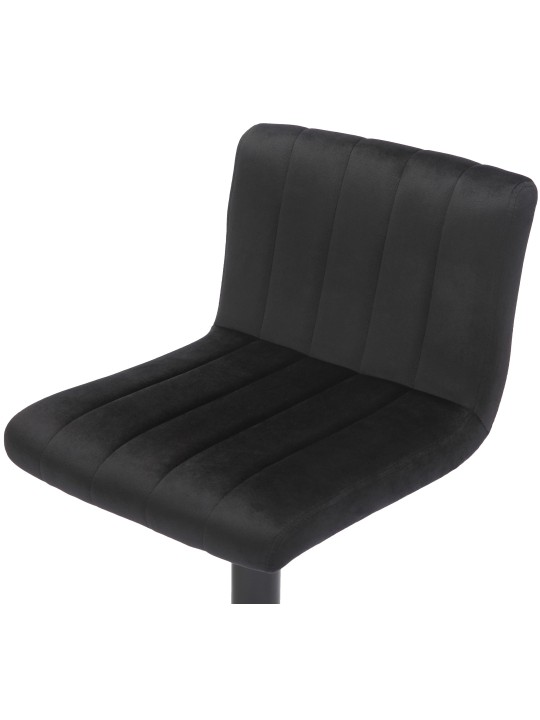Taburete de bar Jamie terciopelo, negro Taburete de bar Jamie terciopelo, negro