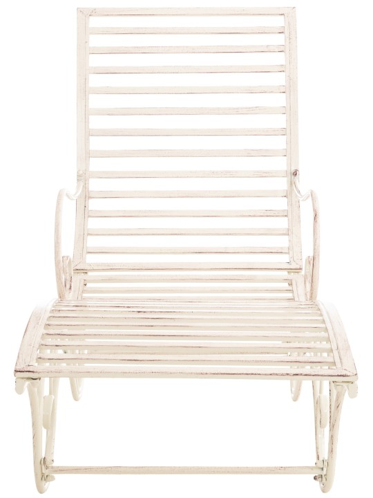 Tumbona de jardín Amiens, crema antiguo