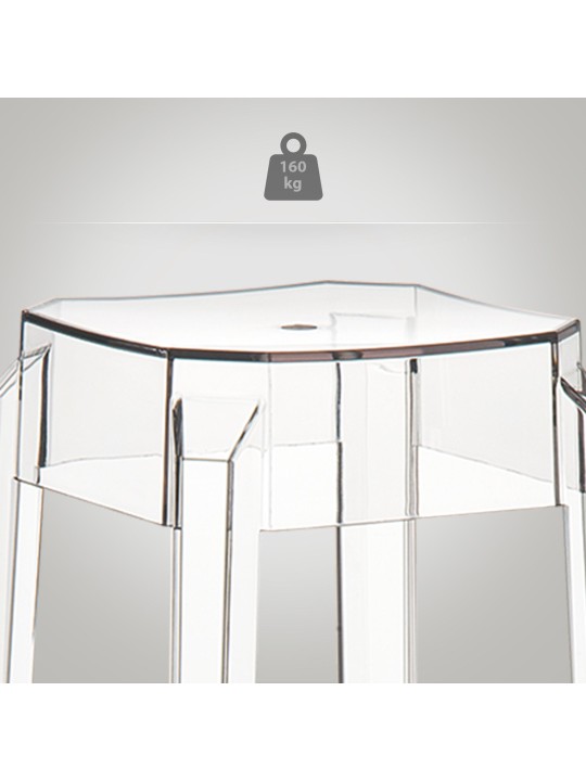 Taburete de bar Fox, transparente