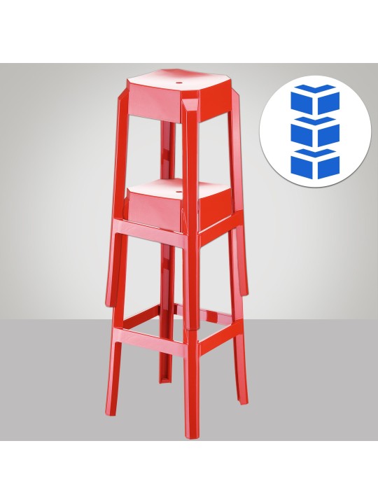 Taburete de bar Fox, rojo