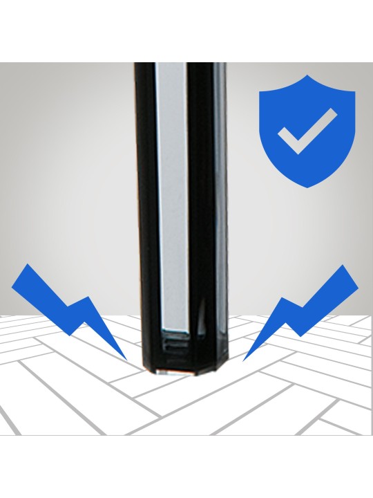 Taburete de bar Fox, transparente, negro