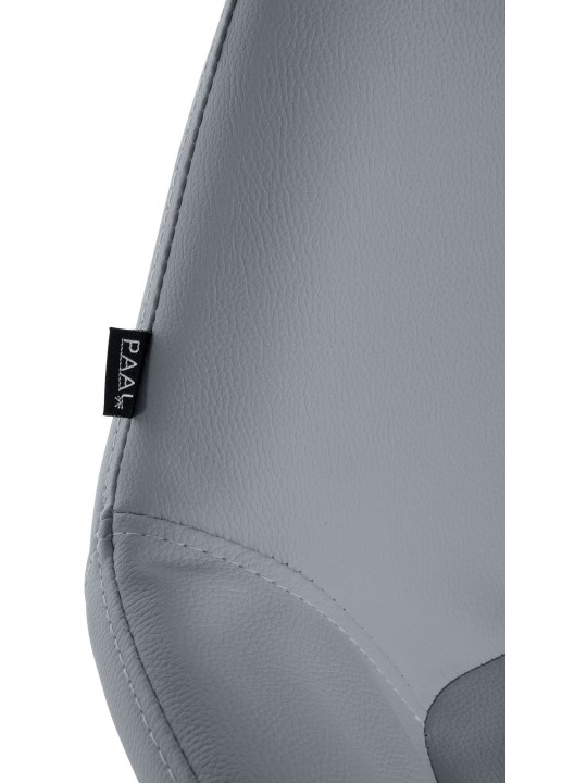 Taburete de bar Braga Piel sintética dorada, gris