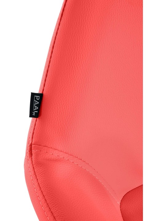 Taburete de bar Braga Piel sintética dorada, rojo