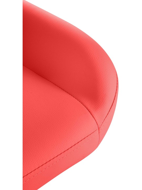 Juego de 2 taburetes de bar Braga de piel sintética dorado, rojo