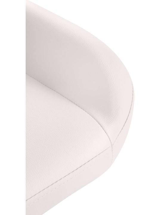 Juego de 2 taburetes de bar Braga de piel sintética dorado, blanco