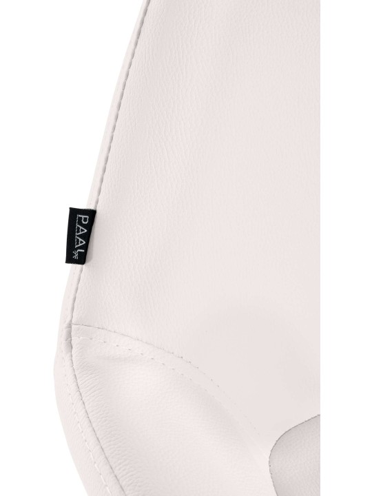 Juego de 2 taburetes de bar Braga de piel sintética dorado, blanco