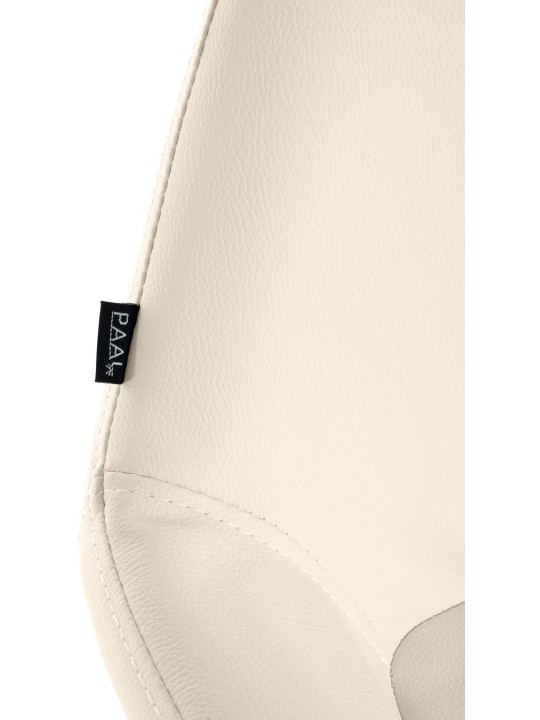 Juego de 2 taburetes de bar Braga de piel sintética dorado, crema