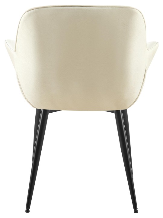 Silla de comedor tela Roseville, crema