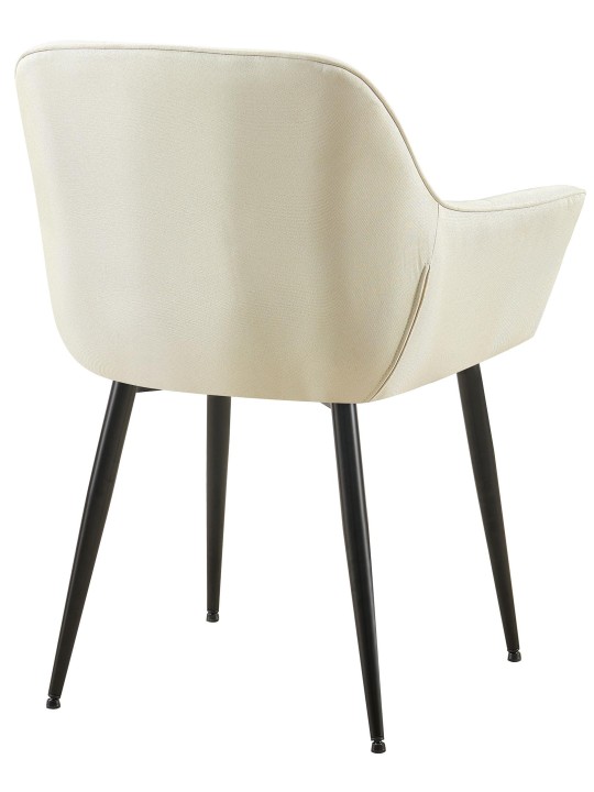Silla de comedor tela Roseville, crema