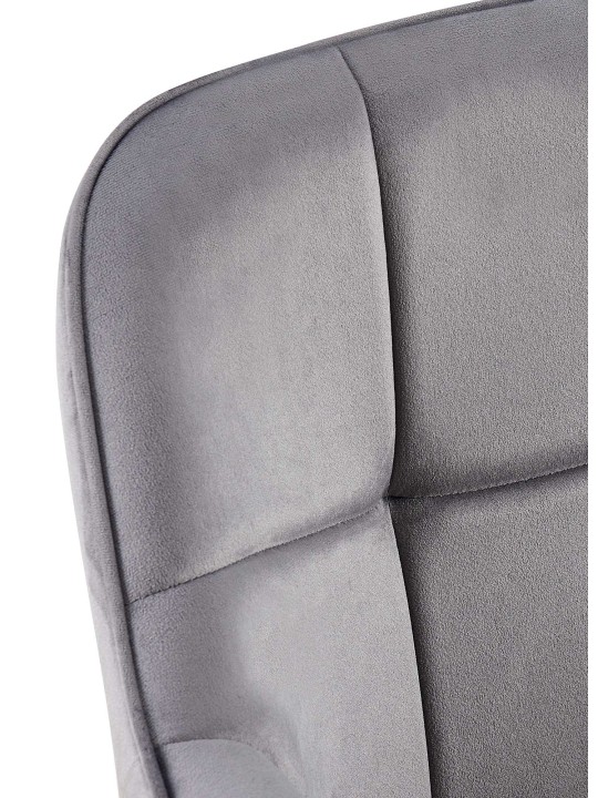 Silla de comedor de terciopelo Roseville, gris oscuro