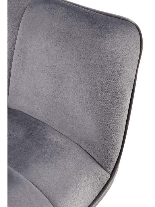 Silla de comedor de terciopelo Roseville, gris oscuro