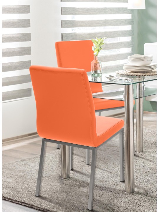 Silla de comedor Colmar, naranja