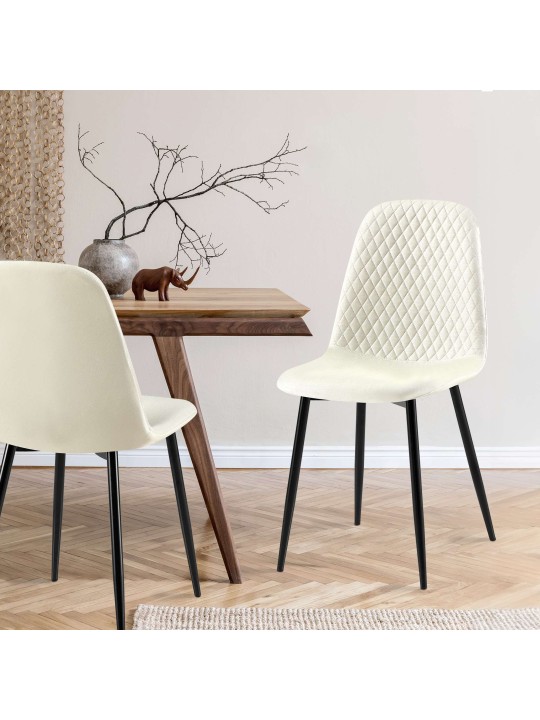 Silla Giverny tela, crema Silla Giverny tela, crema