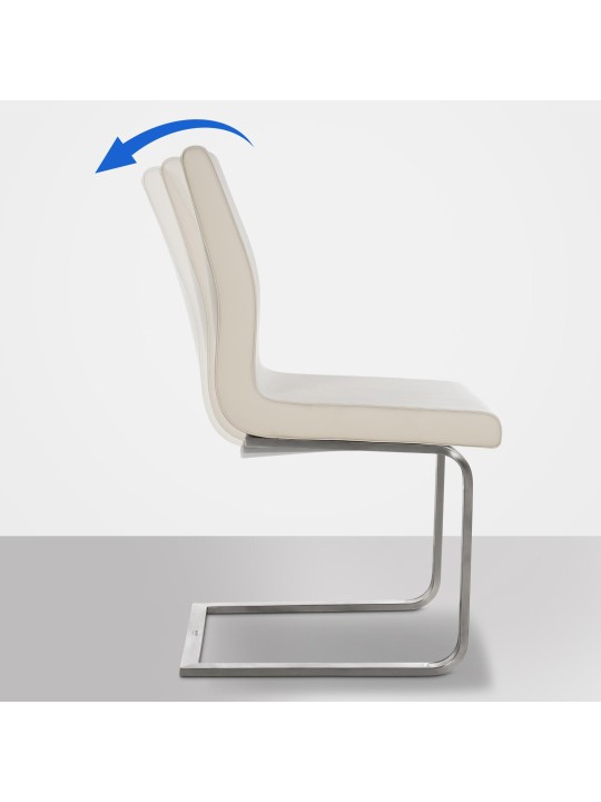 Silla de comedor Belfort, crema