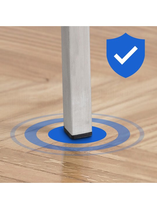 Taburete de bar Damaso E tela con estructura de 4 pies, gris oscuro