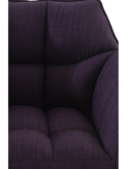 Taburete de bar Damaso B tela con estructura de 4 pies, lila