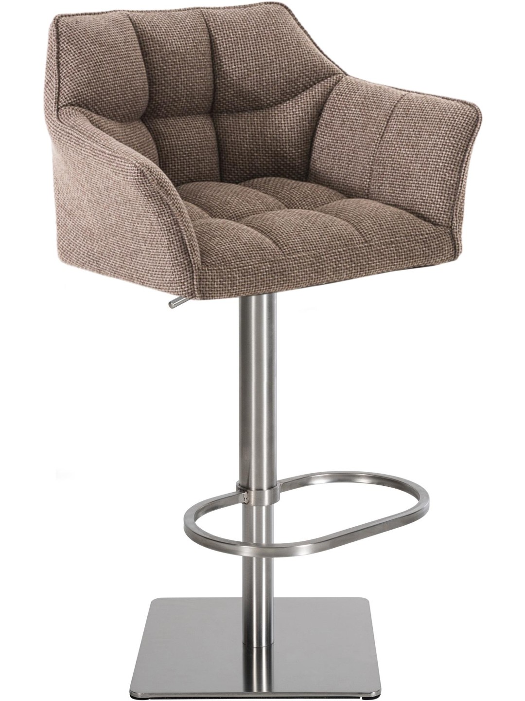 Taburete de bar Damaso E tejido, marrón tierra